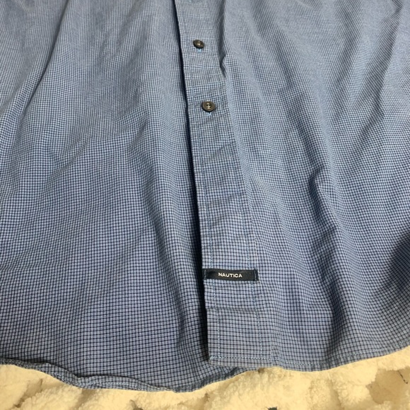 Nautica Blue Long Sleeve XXL Button Down Shirt - Picture 2 of 11